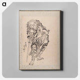 Katsushika Hokusai's samurai, Album of Sketches - Katsushika Hokusai Canvas.