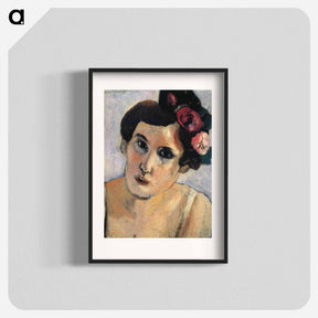 アートポスター-Woman's Head, Flowers in Her Hair - アンリ マティス Poster.