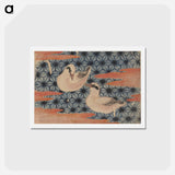 アートポストカード-Album of Sketches by Katsushika Hokusai and His Disciples - 葛飾 北斎 Postcard.