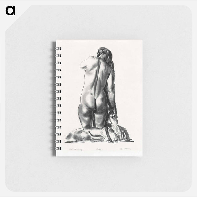 アートメモ帳-Nude Study, Woman Kneeling on a Pillow
 - ボストン公共図書館 Memo.
