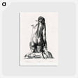 アートポストカード-Nude Study, Woman Kneeling on a Pillow
 - ボストン公共図書館 Postcard.