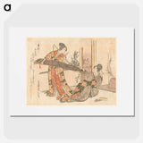 A comparison of Genroku poems and shells - Katsushika Hokusai Poster.