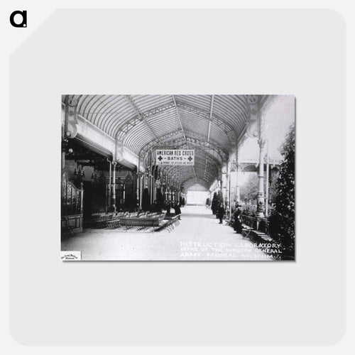 U.S. Army Base Hospital No. 36, Vittel, France, Arcade - American Red Cross Baths
 - 国立医学図書館 Postcard.