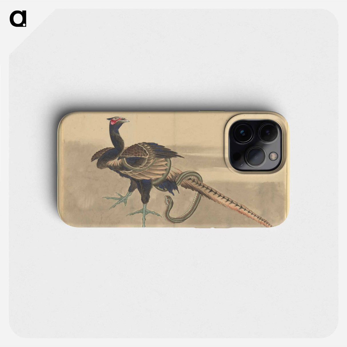 Pheasant and Snake - 葛飾 北斎 Phone Case.