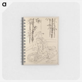 アートメモ帳-Seated Woman with Scroll - 歌川 国貞 Memo.