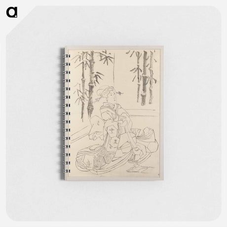 アートメモ帳-Seated Woman with Scroll - 歌川 国貞 Memo.