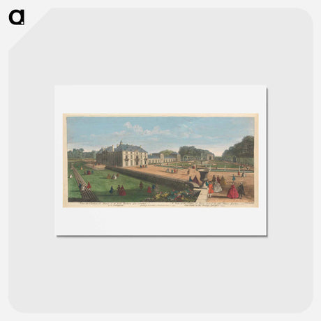 アートポストカード-A View of the Palace of Seaux and of the little Flower Garden that leads to the Orange Garden
 - イェール大学アートギャラリー Postcard.