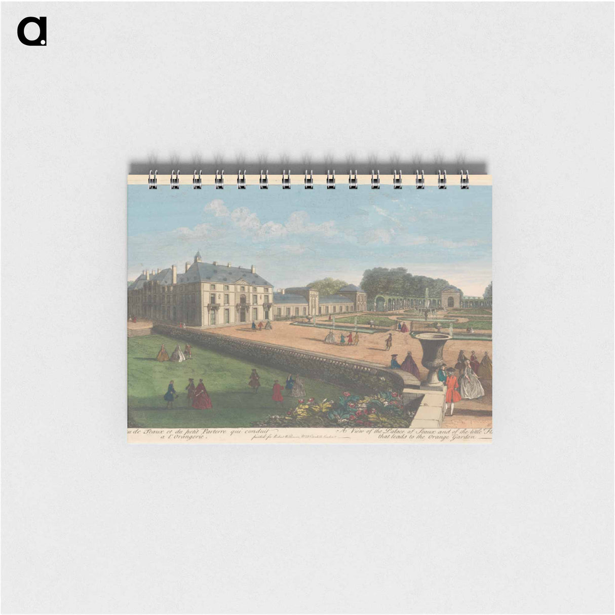 アートメモ帳-A View of the Palace of Seaux and of the little Flower Garden that leads to the Orange Garden
 - イェール大学アートギャラリー Memo.