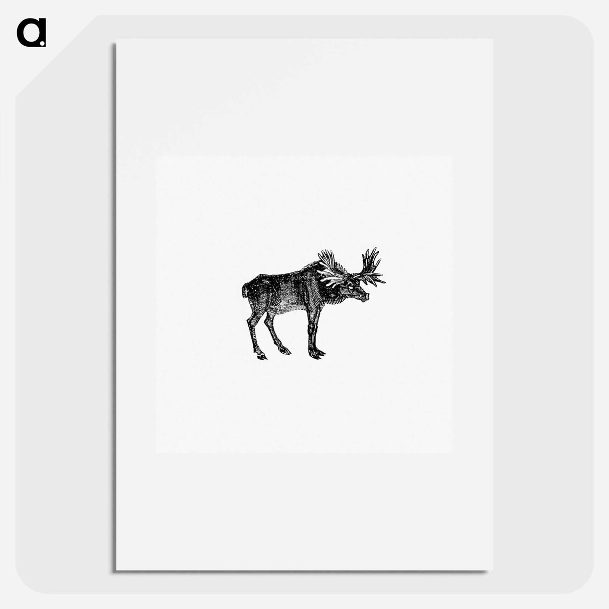 アートポスター-Moose Illustration
 - 大英図書館 Poster.
