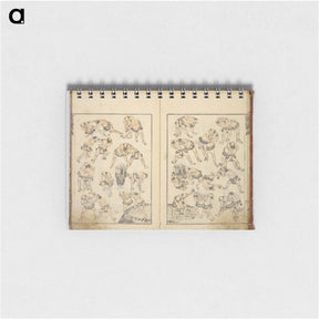 アートメモ帳-Random sketches by Hokusai volumes 1 to 11 - 葛飾 北斎 Memo.