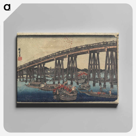 アートパネル-Enjoying the Evening Cool at Ryōgoku Bridge
 - 歌川 広重 Canvas.