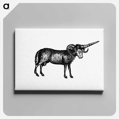 アートパネル-Victorian Goat Engraving
 - 大英図書館 Canvas.