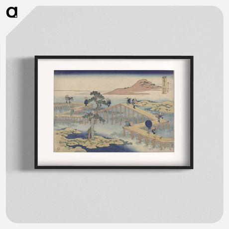 アートポスター-Ancient View of Yatsuhashi in Mikawa Province - 葛飾 北斎 Poster.