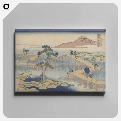 アートパネル-Ancient View of Yatsuhashi in Mikawa Province - 葛飾 北斎 Canvas.