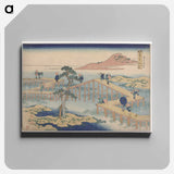 Ancient View of Yatsuhashi in Mikawa Province - Katsushika Hokusai Canvas.