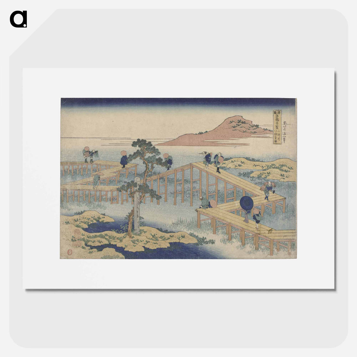 アートポスター-Ancient View of Yatsuhashi in Mikawa Province - 葛飾 北斎 Poster.