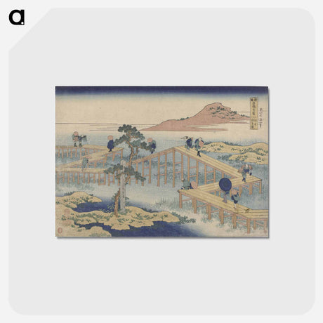 アートポストカード-Ancient View of Yatsuhashi in Mikawa Province - 葛飾 北斎 Postcard.