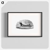 アートポスター-Sleigh Etching Illustration
 - 大英図書館 Poster.