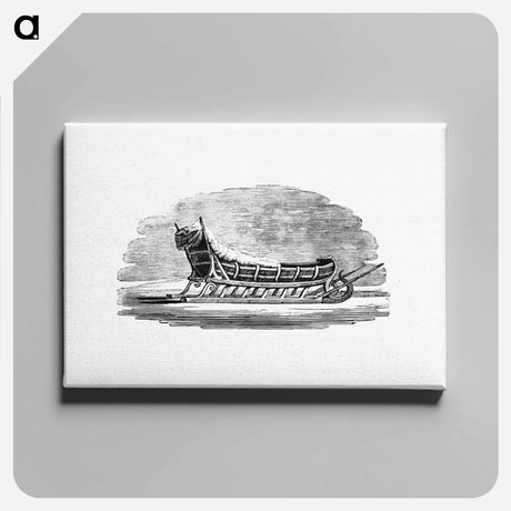 アートパネル-Sleigh Etching Illustration
 - 大英図書館 Canvas.
