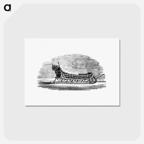 アートポストカード-Sleigh Etching Illustration
 - 大英図書館 Postcard.