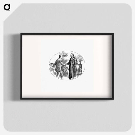 アートポスター-Gentlemen Shaking Hands
 - 大英図書館 Poster.