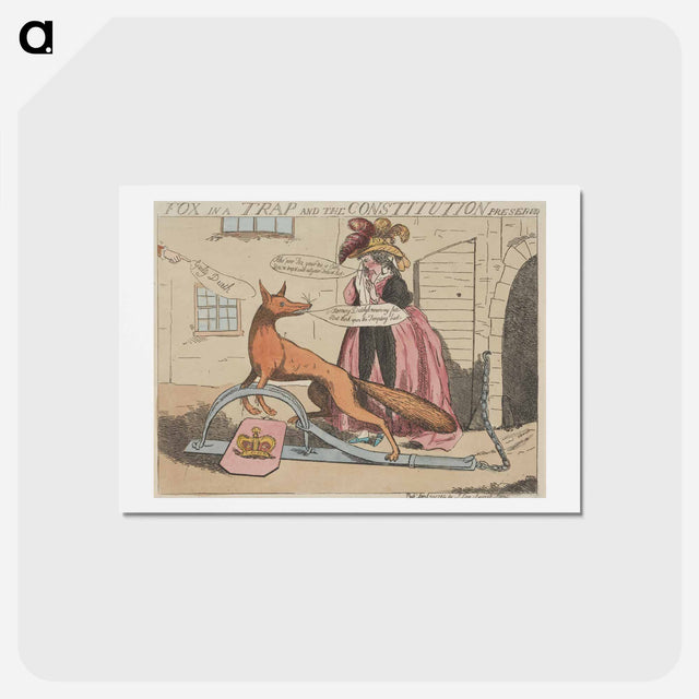 アートポストカード-Fox in a Trap & The Constitution Preserved
 - イェール大学アートギャラリー Postcard.