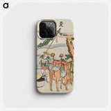 The Fifty-three Stations of the Tōkaidō - Katsushika Hokusai Phone Case.