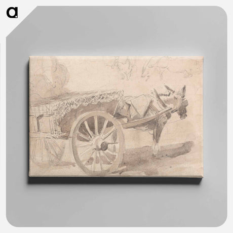 アートパネル-A Mule or Donkey, Harnessed to a Farm Cart, with Other Sketches at Top
 - イェール大学アートギャラリー Canvas.