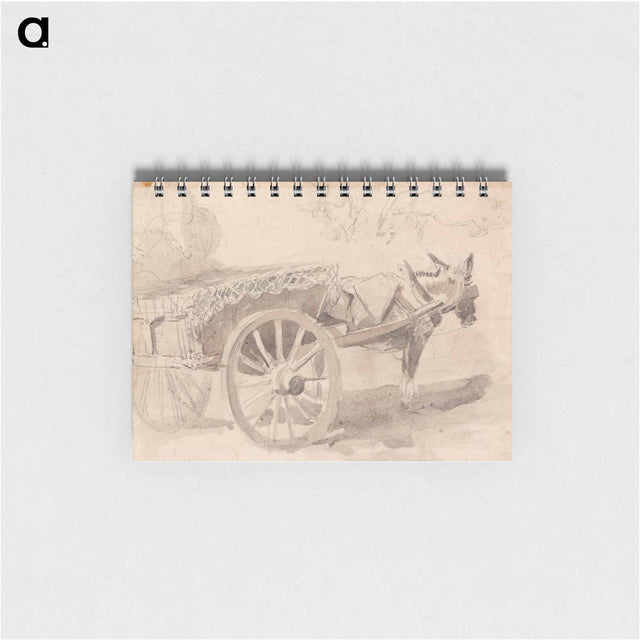 アートメモ帳-A Mule or Donkey, Harnessed to a Farm Cart, with Other Sketches at Top
 - イェール大学アートギャラリー Memo.