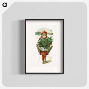 アートポスター-Little Girl with Holly
 - ボストン公共図書館 Poster.