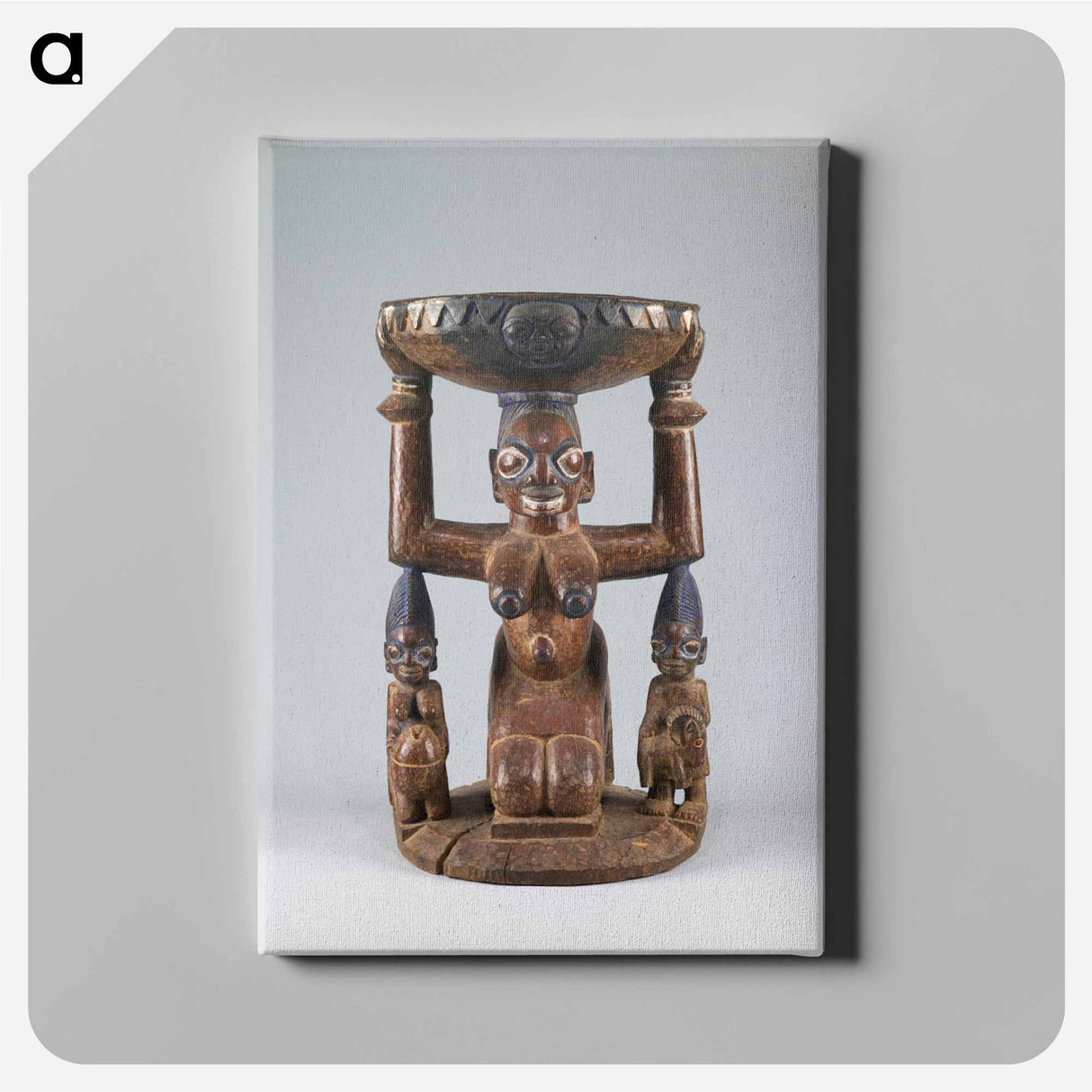 アートパネル-Kneeling Shrine Figure
 - セントルイス美術館 Canvas.