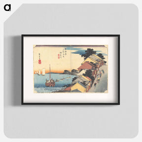アートポスター-Kanagawa: View of the Embankment
 - 歌川 広重 Poster.