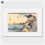 アートポスター-Kanagawa: View of the Embankment
 - 歌川 広重 Poster.