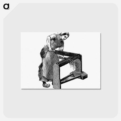 アートポストカード-Woman Engraving with a Scutcher
 - 大英図書館 Postcard.