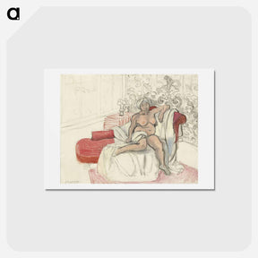 アートポストカード-Nu Sur La Chaise Longue - アンリ マティス Postcard.