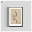 アートポスター-Large Pink Blossom on a Stem with Three Additional Buds - 葛飾 北斎 Poster.