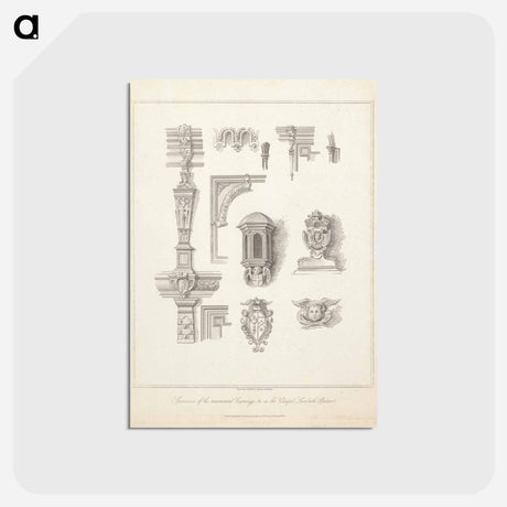 アートポストカード-Specimens of the Ornamental Carvings and c. in the Chapel: Lambeth Palace
 - イェール大学アートギャラリー Postcard.