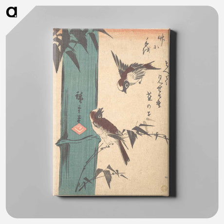 アートパネル-Bamboo and Sparrows
 - 歌川 広重 Canvas.