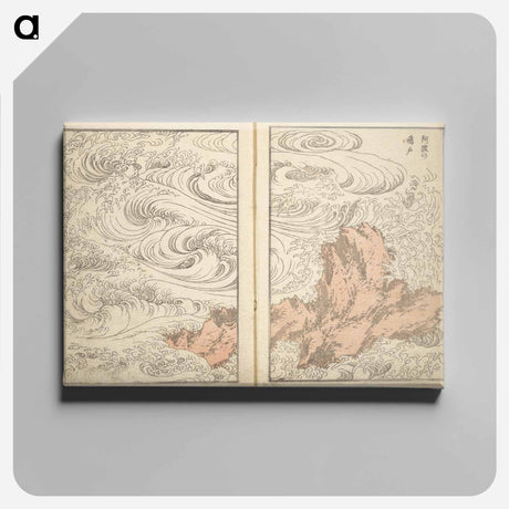 アートパネル-Hokusai's Whirlpool at Awa - 葛飾 北斎 Canvas.