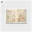 アートポストカード-Hokusai's Whirlpool at Awa - 葛飾 北斎 Postcard.