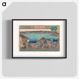 アートポスター-Ikenohata: Prostitutes Viewing Cherry Blossoms at the Hōraitei
 - 歌川 広重 Poster.