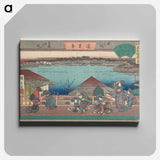 アートパネル-Ikenohata: Prostitutes Viewing Cherry Blossoms at the Hōraitei
 - 歌川 広重 Canvas.