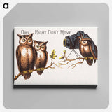アートパネル-Owl Right Don't Move
 - ボストン公共図書館 Canvas.