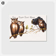 アートポストカード-Owl Right Don't Move
 - ボストン公共図書館 Postcard.