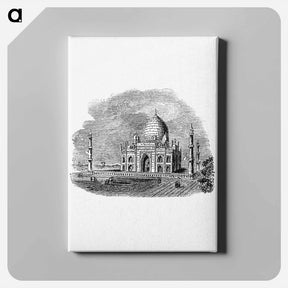 アートパネル-Illustration of the Taj Mahal
 - 大英図書館 Canvas.