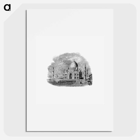 アートポスター-Illustration of the Taj Mahal
 - 大英図書館 Poster.