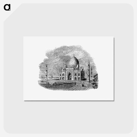 アートポストカード-Illustration of the Taj Mahal
 - 大英図書館 Postcard.