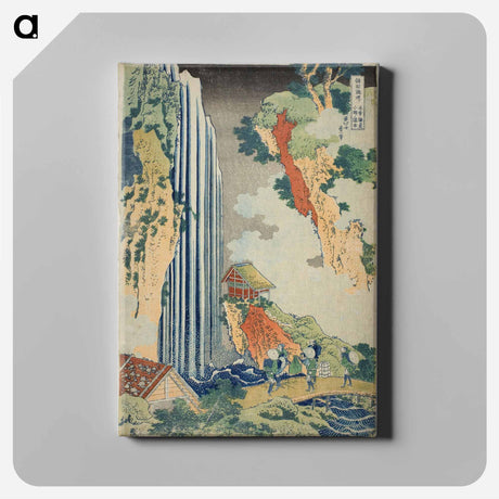 アートパネル-Hokusai's The Waterfall at Ono on the Kisokaidō - 葛飾 北斎 Canvas.