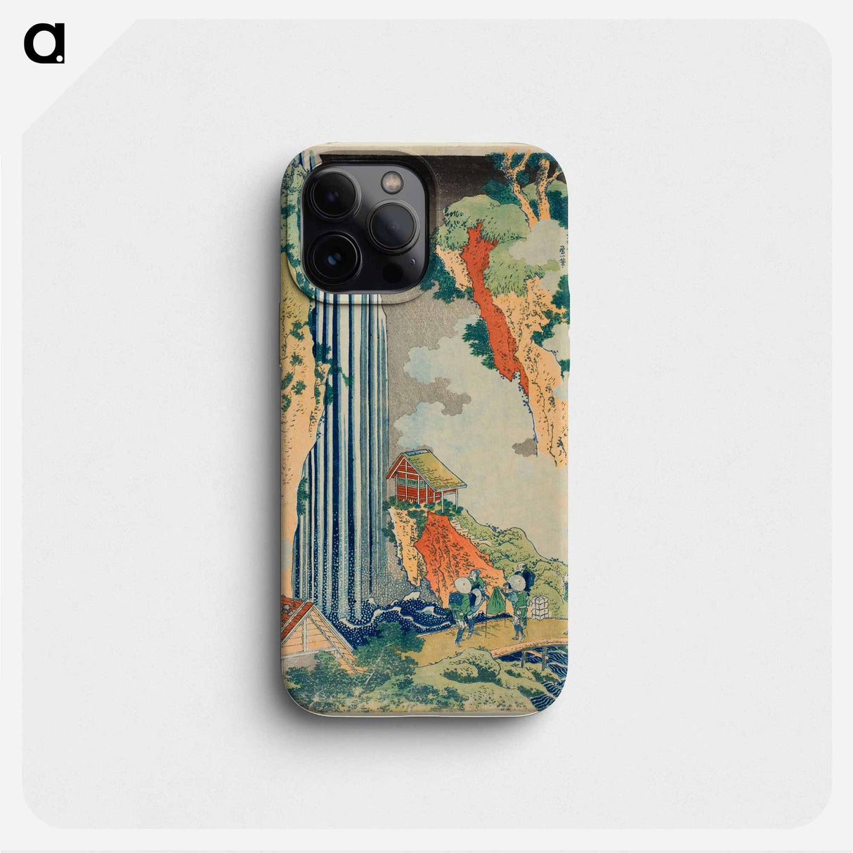 Hokusai's The Waterfall at Ono on the Kisokaidō - 葛飾 北斎 Phone Case.