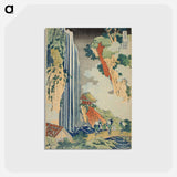 アートポストカード-Hokusai's The Waterfall at Ono on the Kisokaidō - 葛飾 北斎 Postcard.